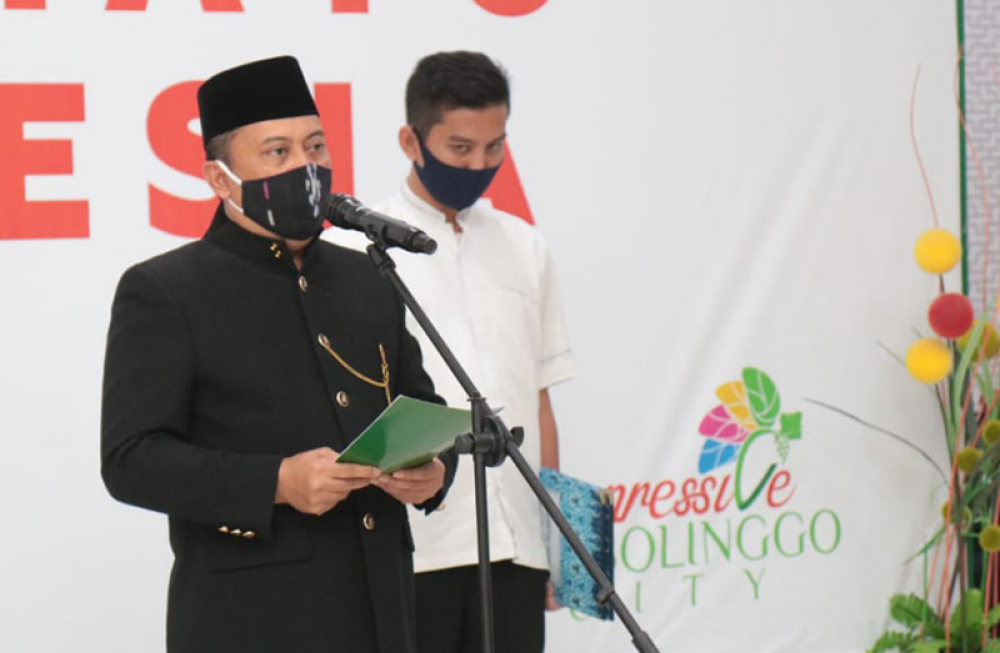 Wakil Wali Kota Probolinggo, M Soufis Subri Saat Pelantikan Tiga Pejabat Baru Eselon 2 dan 3 di lingkungan Pemerintah Kota Probolinggo.