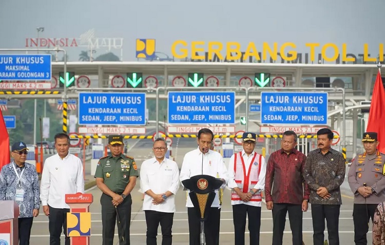 Jalan Tol Pamulang-Cinere-Raya Bogor ini diresmikan Presiden Republik Indonesia Joko Widodo. SP/ BGR