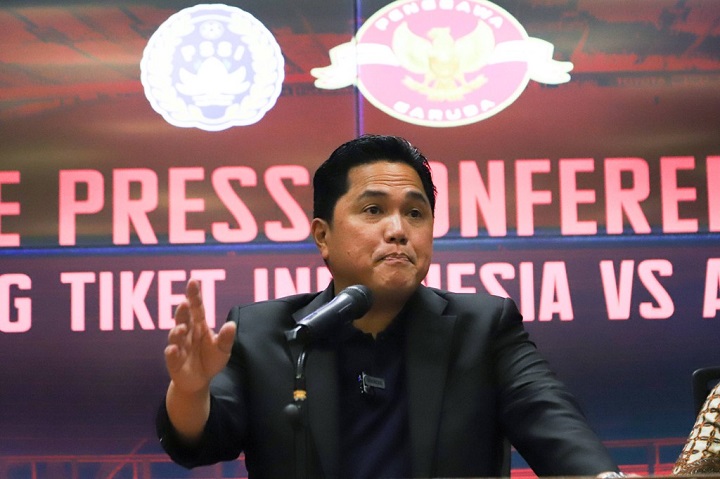 Erick Thohir mengumumkan harga tiket resmi dalam laga FIFA Matchday antara Timnas Indonesia melawan tim Tango, Argentina, yang akan digelar di SUGBK, pada Senin, 19 Juni 2023 mendatang.