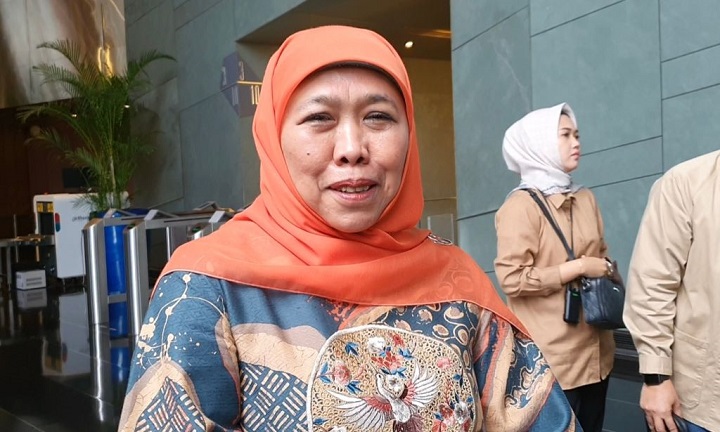 Gubernur Jatim Khofifah Indar Parawansa saat berada di Jakarta, Minggu (6/8/2023).