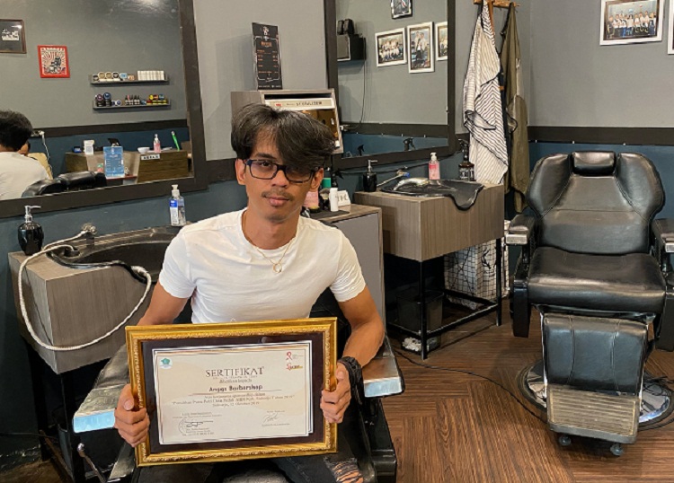 Anggs barbershop yang berada di Jalan Diponegoro. SP/ Satrya Nugraha