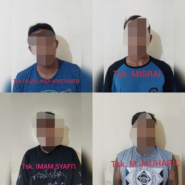 4 orang pemuda dan dijebloskan ke tahanan. SP/ DIK