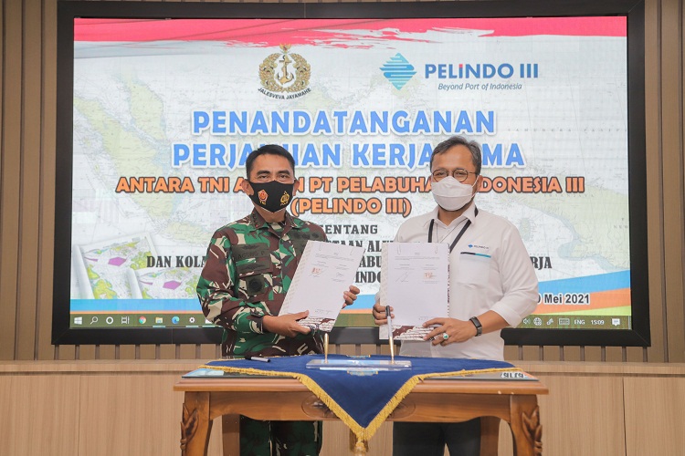 Pelindo III gandeng TNI AL dalam mempercepat pembangunan BMTH di Pelabuhan Benoa. SP/ Humas Pelindo III