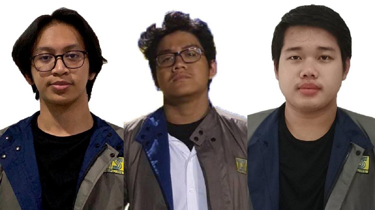 Ahmad Al Ghany Prakoso dengan dua anggota Rycko Agusvian Iswanto dan Adya Muhammad Feruzzi. SP/ SBY