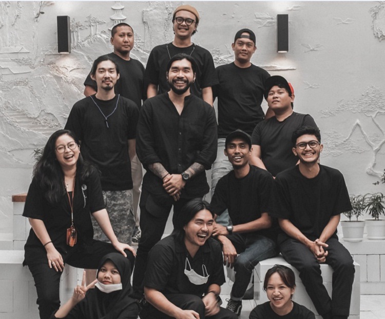 Aldy dan para Crew 41 Strip club. SP/ Satrya Nugraha