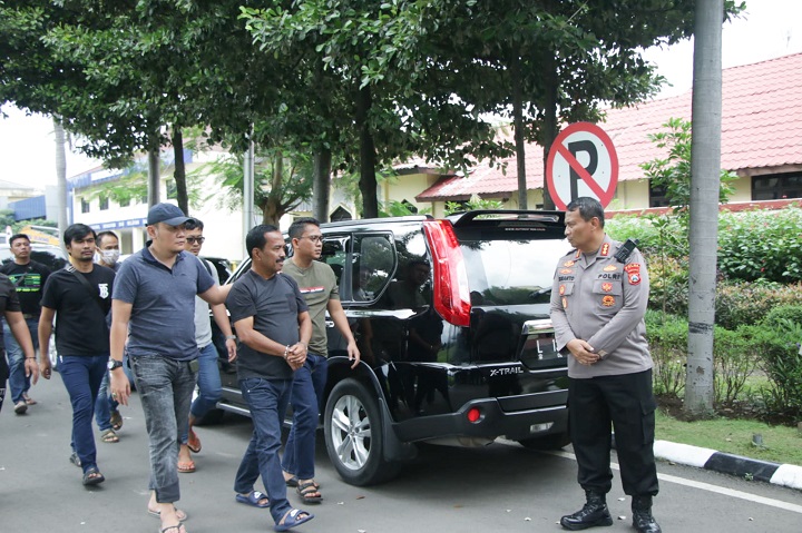 Samanhudi Anwar ditangkap karena sebagai otak perampokan di rumah dinas Wali Kota Blitar Santoso pada Desember 2022 lalu. SP/Ariandi/Hadi Lestariono
