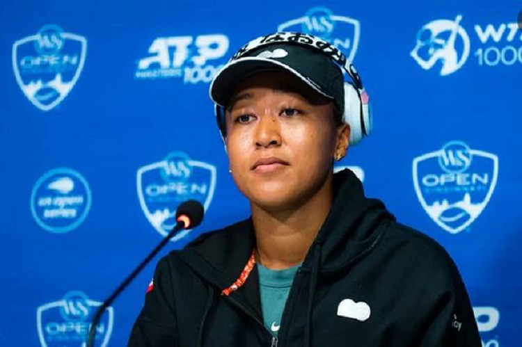 Naomi Osaka saat menghadiri konferensi pers. SP/ WTA Tennis