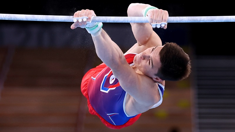 Pesenam Rusia, Nikita Nagornyy, beraksi di Olimpiade Tokyo 2020. SP/ Reuters