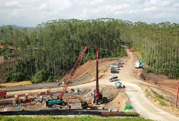 Pembangunan akses jalan di kawasan Ibu Kota Nusantara (IKN) di Kalimantan Timur (Kaltim). SP/ PUPR