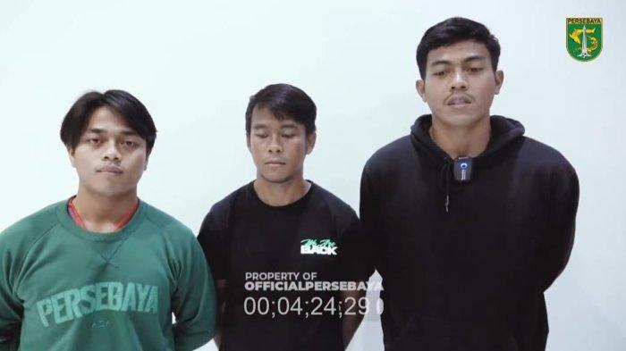 Permintaan maaf dari tiga pemain Persebaya. Foto: instagram (@officialpersebaya).