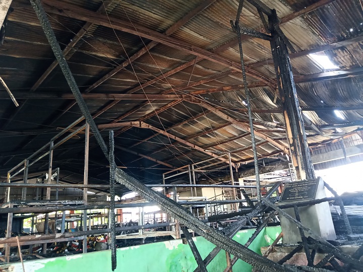 Kebakaran di pasar kembang mengakibatkan 187 lapak pedagang ludes dilahap si jago merah.  Sp/semmy mantolas