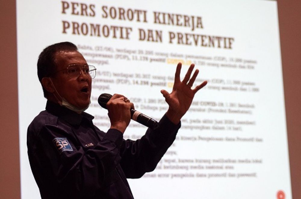 Pemimpin media cetak lokal Surabaya Pagi, H. Tatang Istiawan. SP/BYTA