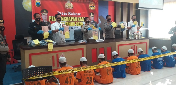 Kapolres AKBP Ahmad Fanani beberkan perbandingan kasus antara tahun 2019 -2020. SP/Les