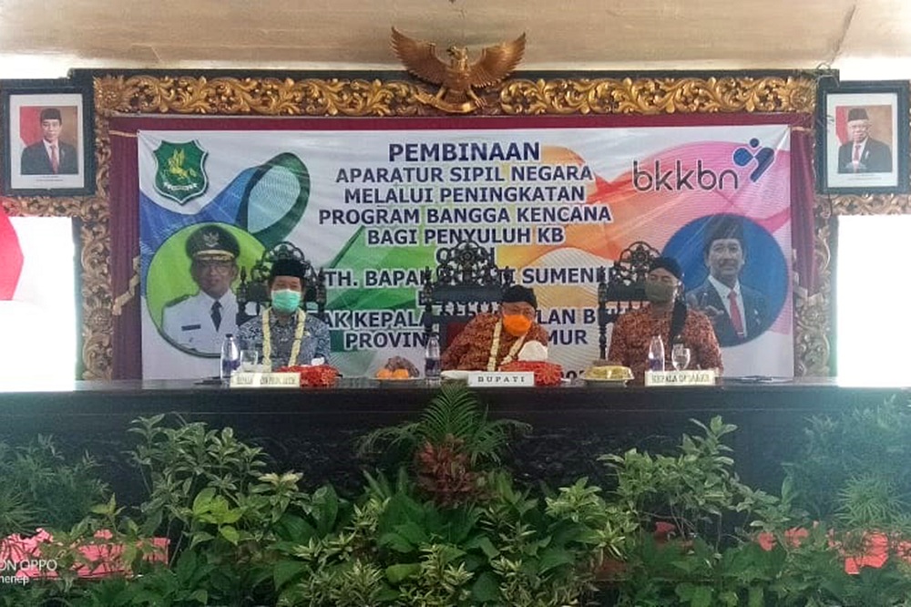 Penguatan Program Bangga Kencana bagi Penyuluh KB terus digencarkan oleh Perwakilan BKKBN Prov Jawa Timur di Pendopo Kabupaten Sumenep.SP/Patrik Cahyo