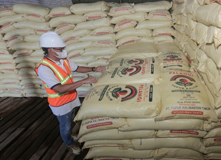 Ketersediaan Pupuk Kaltim sebagai produsen pupuk urea terbesar di Indonesia. SP/ JKT