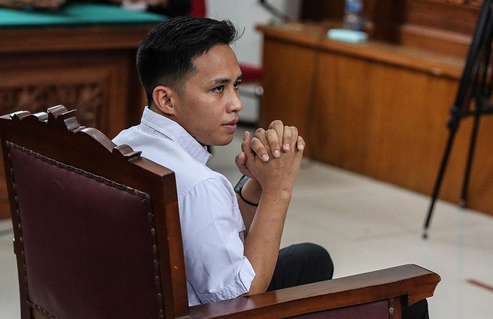 Ekspresi Richard Eliezer sesaat mendengarkan vonis dari majelis hakim