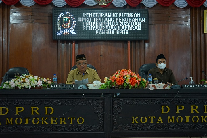 Rapat Paripurna DPRD Kota Mojokerto terkait penetapan Propemperda Tahun 2022. SP/Dwy AS