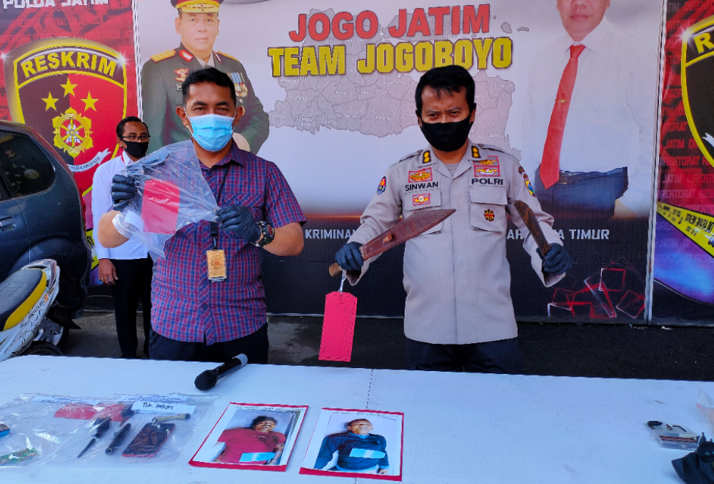 Jumpa pers yang digelar Polda jatim.