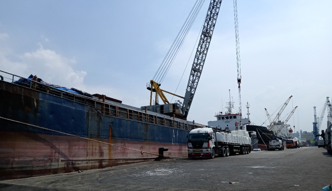 Aktivitas pengakutan logistik di Pelabuhan Tanjung Perak/ foto: Sem