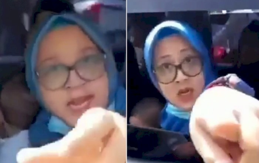 Video viral emak-emak memaki petugas yang viral.