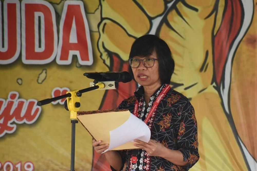 Wakil Rektor I Undika Pantjawati.S, S.Kom menyampaikan agar masyarakat menanamkan mindset IT untuk tetap berkembang. SP/Patrik