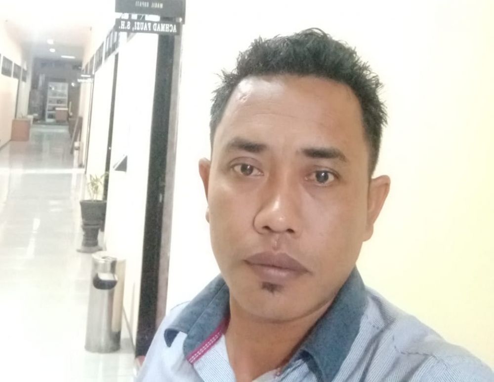 Bambang Supratman, Ketua Front pejuang Masyarakat Jawa Timur (FPMJT) di Kab. Sumenep.SP/Ainur rahman