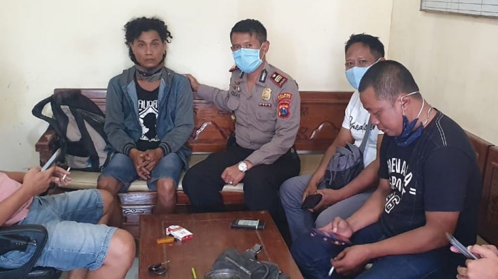 Pelaku yang diduga melakukan penganiayaan dan pemerkosaan di Desa Mojowangi, Mojowarno, Jombang. (SP/M. Yusuf)