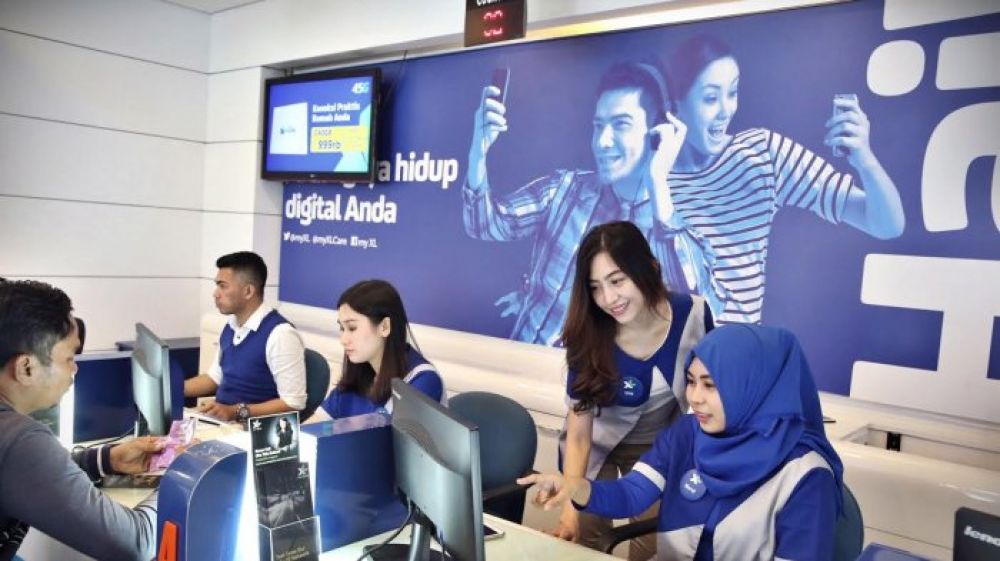 Ilustrasi suasana kantor XL Axiata