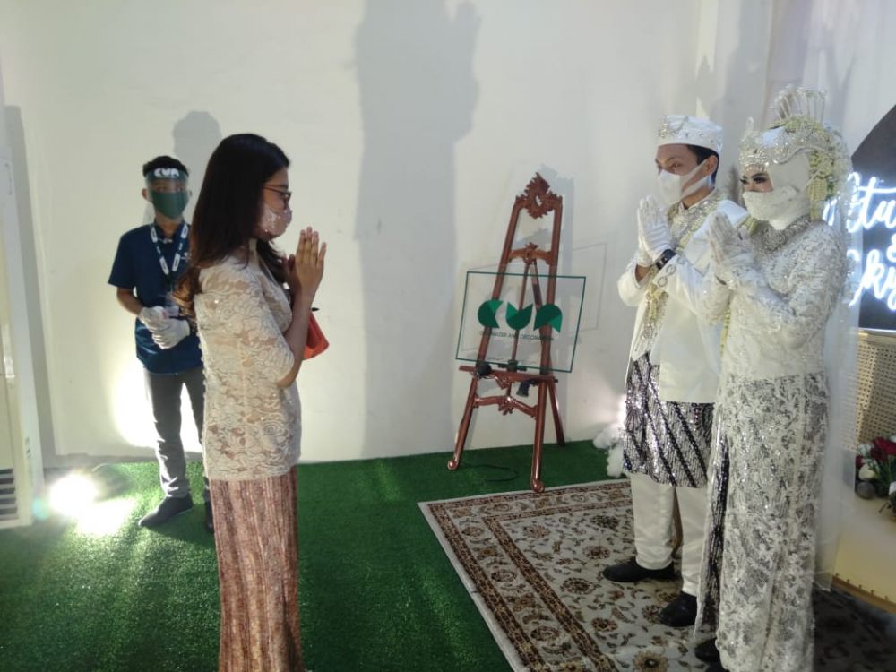 Simulasi pernikahan sesuai protokol kesehatan

