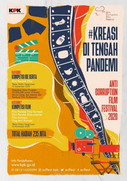 Pamflet gelaran Anti-corruption Film Festival (ACFFest).