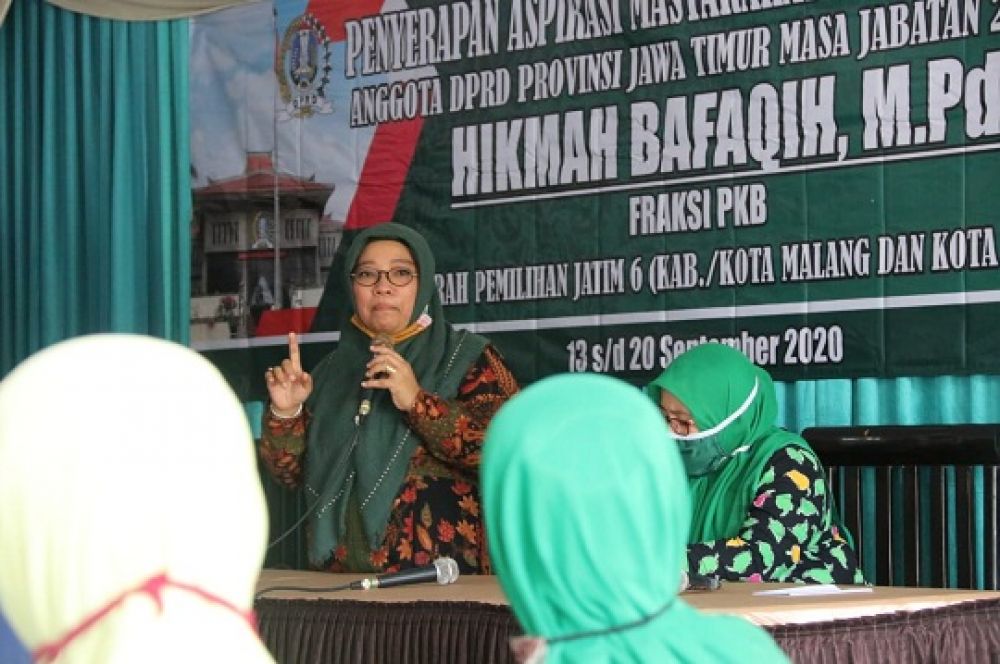 Hj Hikmah Bafaqih Wakil Ketua Komisi E DPRD Jatim.SP/RKO