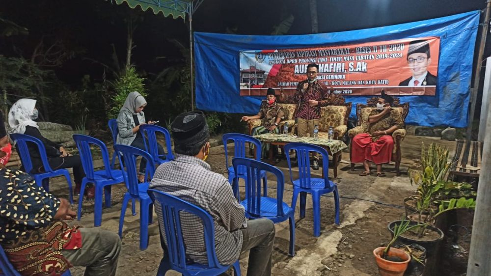 Aufa Zhafiri saat reses di Kabupaten Malang 16 September 2020.