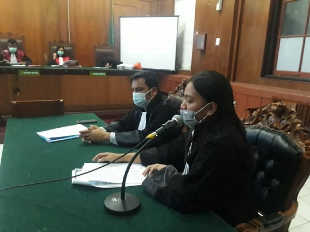 Pembacaan tuntutan pada Kamis (24/9/2020) di Pengadilan Negeri (PN) Surabaya. SP/Budi Mulyono.
