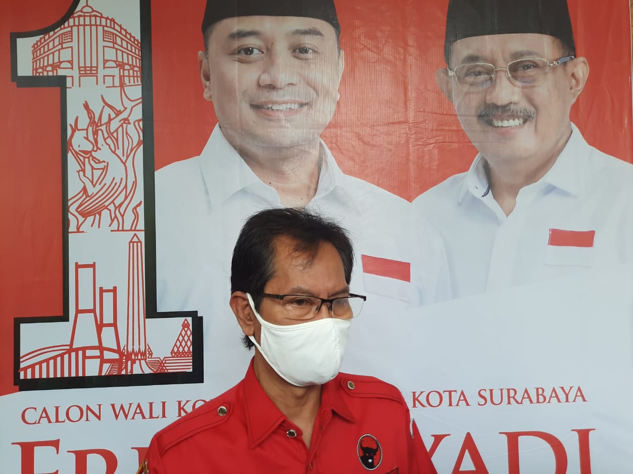 Ketua Tim Pemenangan Eri-Armuji, Adi Sutarwijono, Senin (07/12/20).SP/BYTA INDRAWATI.
