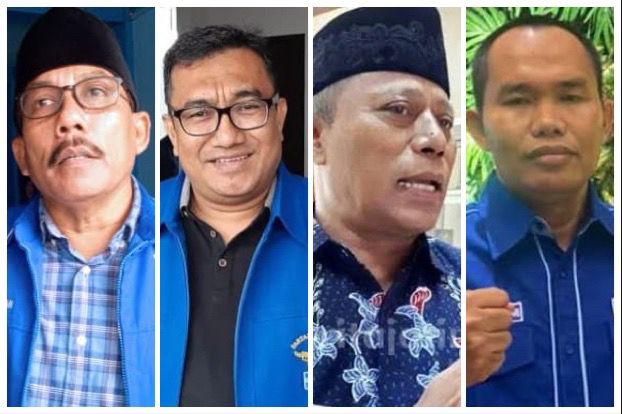 Dari kiri : Ketua DPC PD Bangkalan Abdurrachman, Ketua DPC PD Sampang Abdus Salam, Ketua DPC PD Pamekasan Hermanto dan Ketua DPC PD Sumenep Suhaimi.