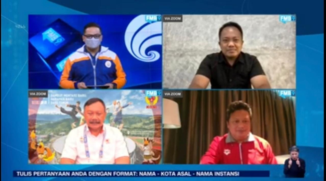 Ketua Panwasrah PON XX Papua Mayjen TNI (Purn) Suwarno dalam diskusi FMB9 bertajuk "Selamat Bertanding, Junjung Sportivitas" pada Kamis (23/9/2021).