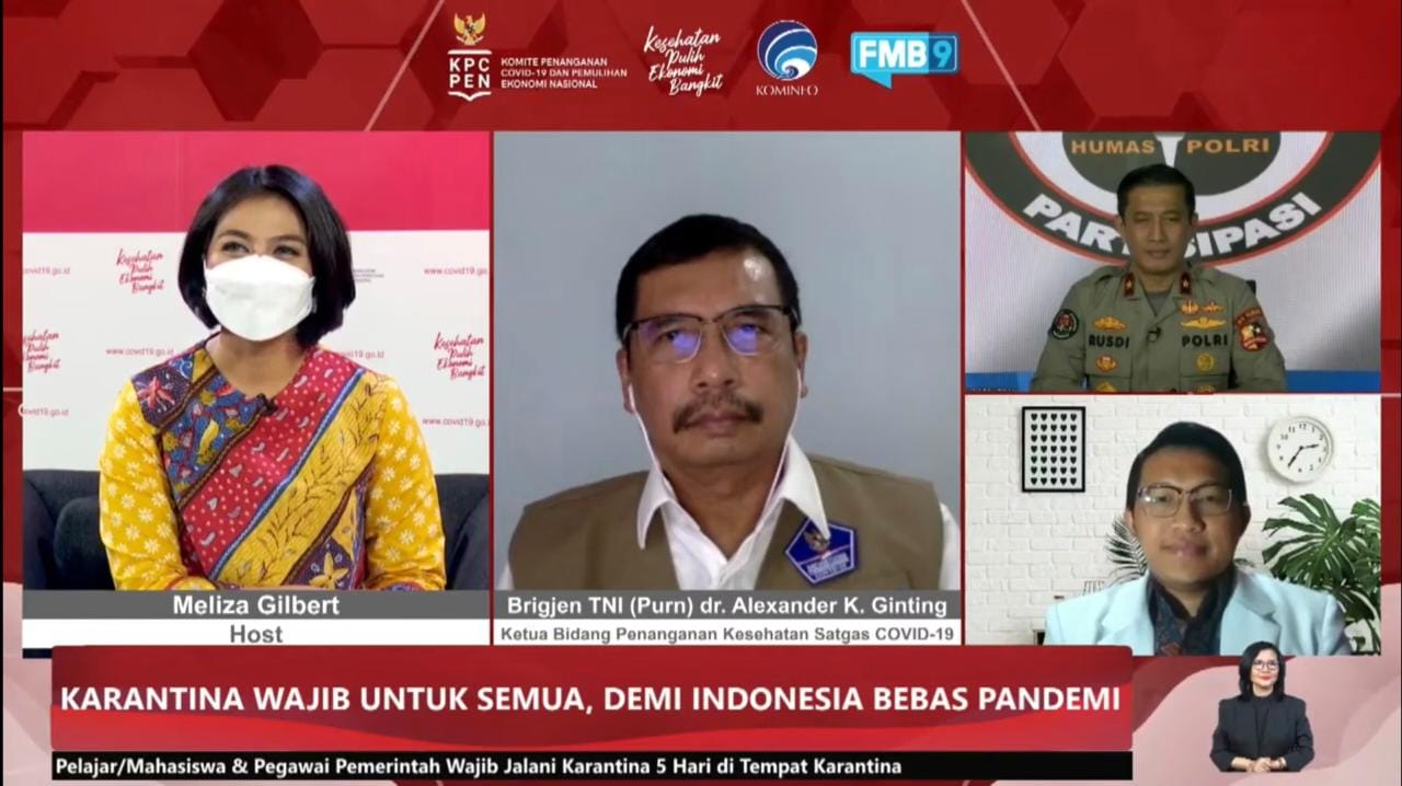 Dalam Dialog Produktif Media Center Forum Merdeka Barat 9 (FMB 9) - KPCPEN, Kamis (28/10/2021). SP/JK