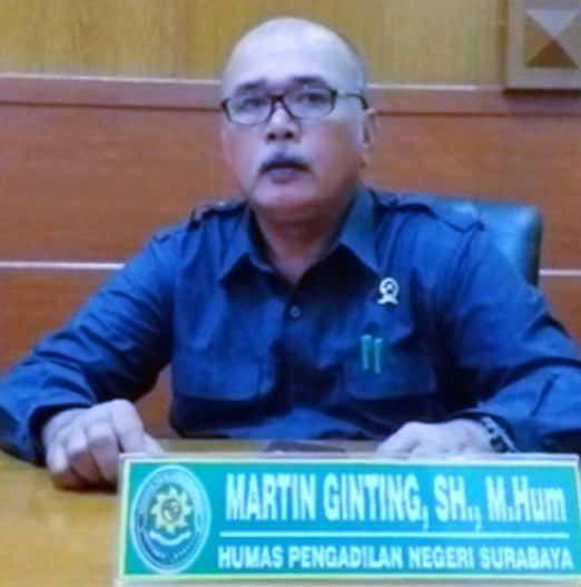 Humas Pengadilan Negeri Surabaya Martin Ginting. SP/BUDI