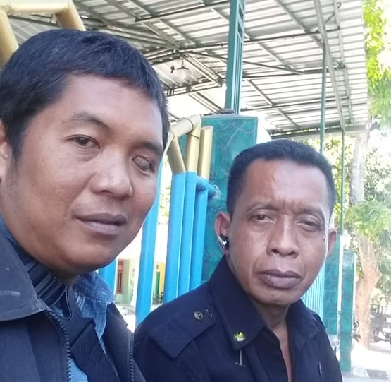 Ketua LPH RI Jawa Timur, Drs. ec. Moh. Anwar, bersama Faisal ER Ketua ILC Kab. Sumenep, di Kab. Sumenep ( SP/Ainur Rahman)