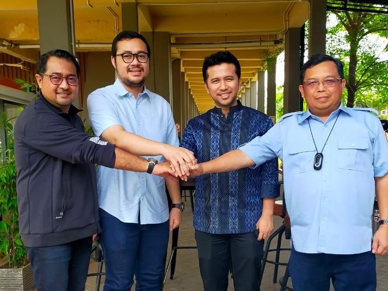 Sekjen DPP Partai Demokrat Teuku Riefky, Bayu Airlangga, Emil Dardak dan Herman Khaeron.