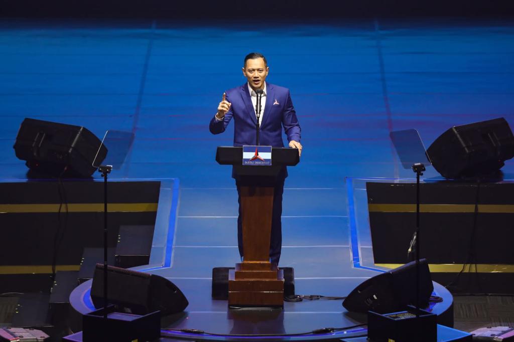 Ketum Partai Demokrat Agus Harimurti Yudhoyono saat Rapimnas di Jakarta 14-17 September 2022.