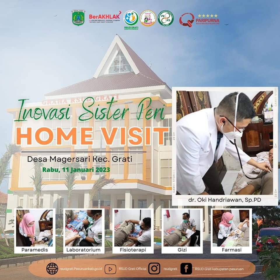 Sister Peri RSUD Grati saat beraksi menghadirkan inovasi baru yang di pimpin dr. Oki dan tim paramedis.