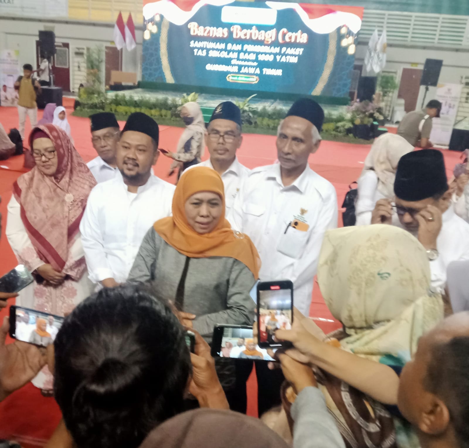 Gubernur Jatim Khofifah Indar Parawansa saat berada di Wahana Ekspresi Poesponegoro (WEP) Gresik, Minggu (26/3).SP/Grs.