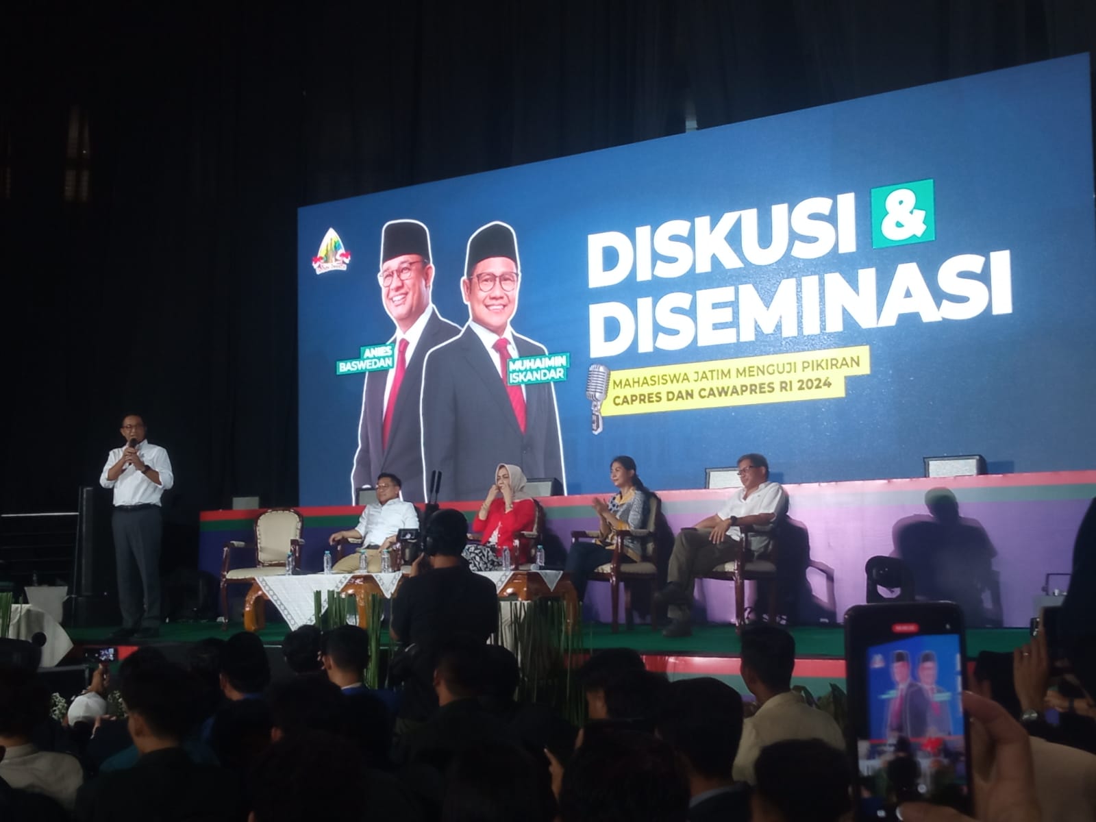 Diskusi dan diseminasi di DBL Arena, Surabaya, pada Rabu, (22/11/2023). SP/Aini