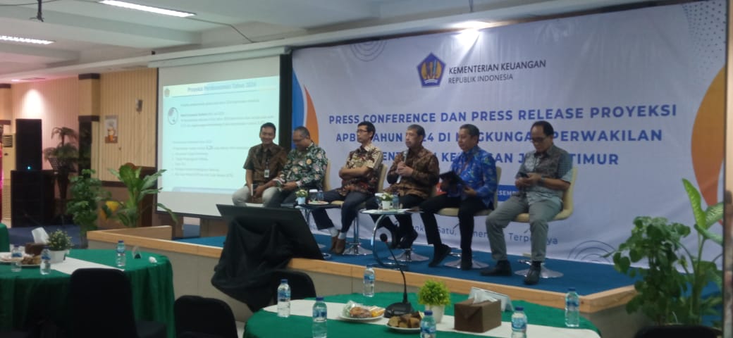 Proyeksi Anggaran Pendapatan dan Belanja Negara (APBN) Tahun 2024, di GKN Surabaya 1, pada Jumat, (15/12/2023).SP/ AINI