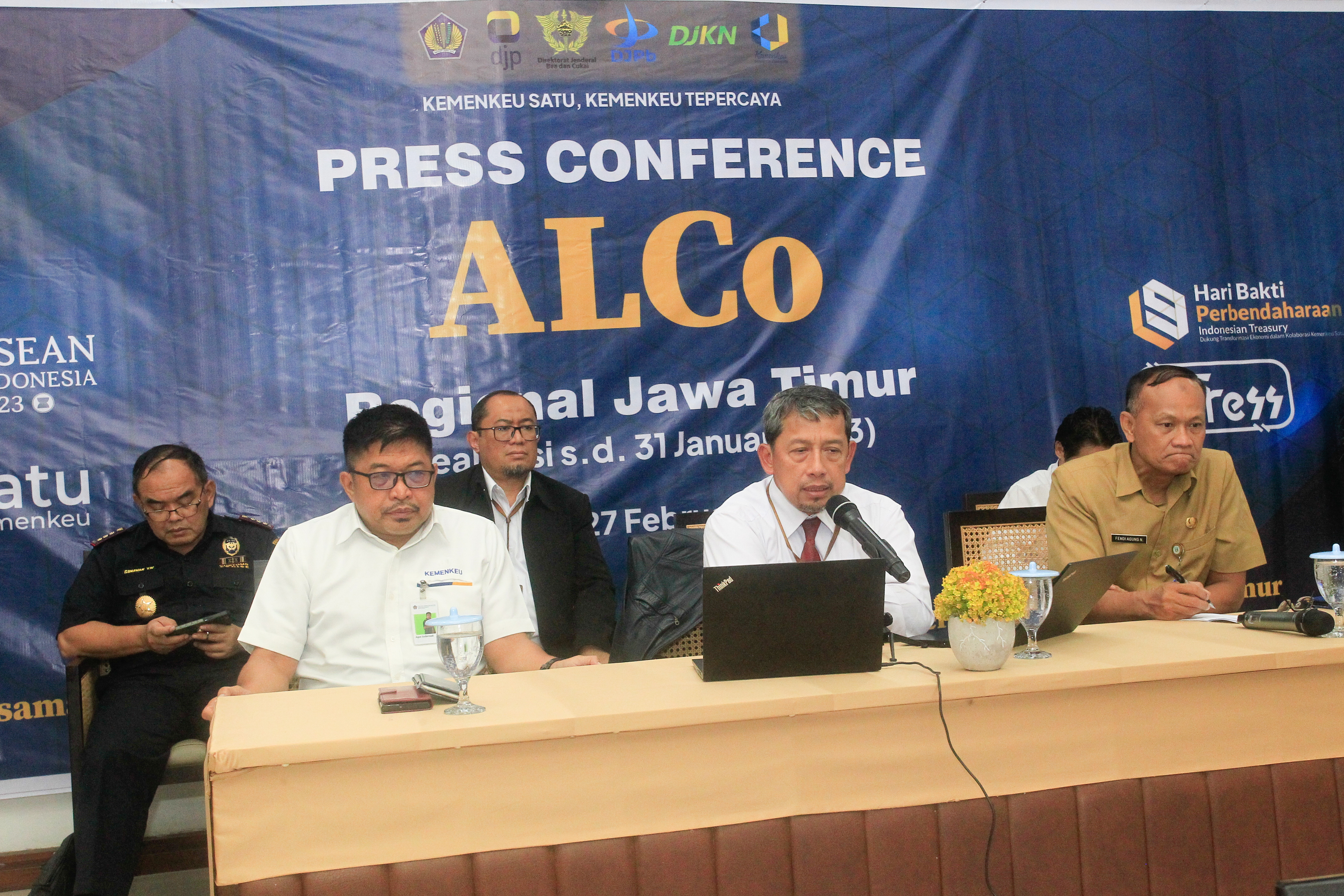 Konferensi pers Alco Regional Jawa Timur periode 31 Januari 2023. SP/Ariandi.