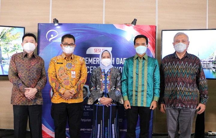 Wali Kota Ning Ita Saat ditemui pasca melakukan presentasi di auditorium Gedung Sindo, Menteng Jakarta Pusat, Selasa (15/3/2022). SP/Dwy AS