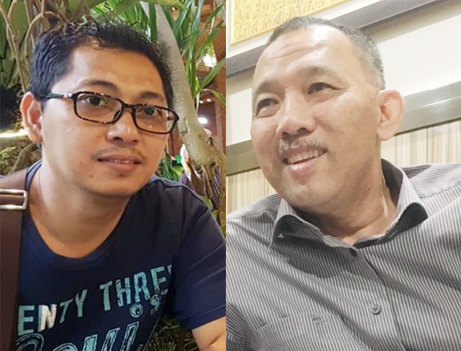 Abdul Malik, SH., MH (kanan)  Ali Shahab S.IP, MSi (kiri)