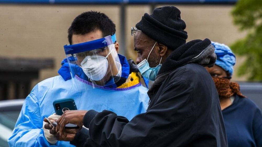 Kasus Corona di Amerika Serikat terbanyak di dunia. SP/ DECOM