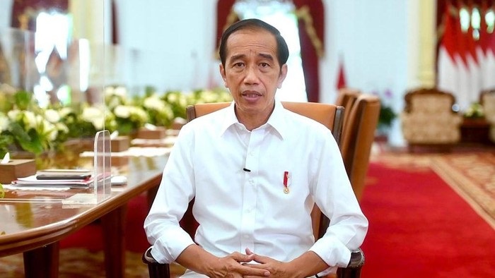 Presiden Joko Widodo memberikan keterangan.